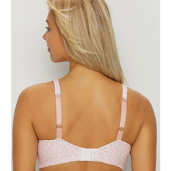 BALI Pink Leaf Print Passion for Comfort Minimizer Bra NWT Soft Cup Size 40DDD - Picture 2 of 5